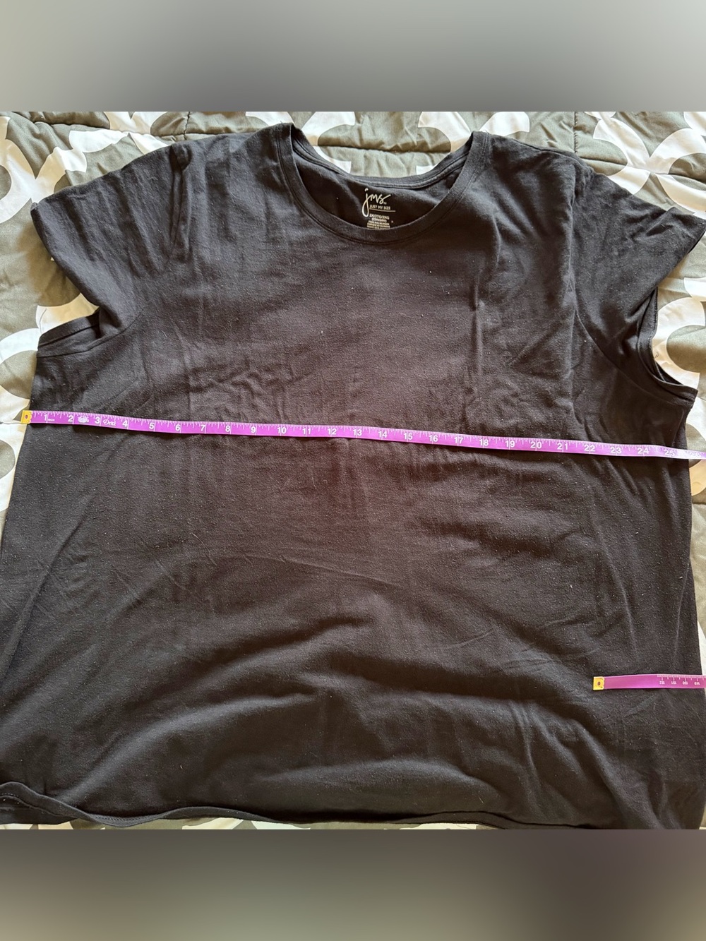 Just My Size Black Crewneck Tee